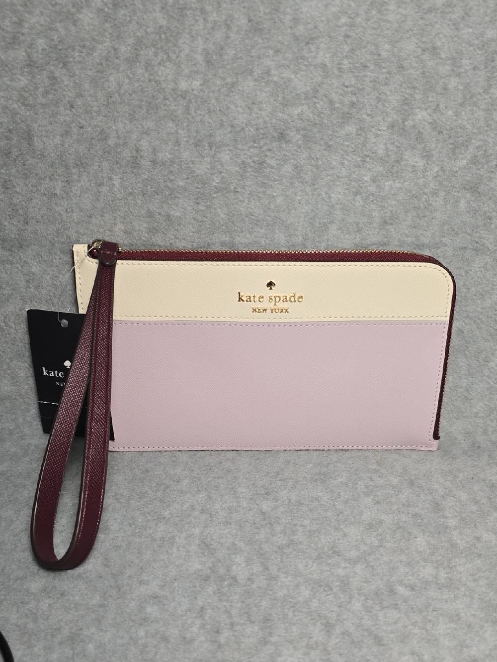 kate spade Lucy Bicolor Medium L-Zip Wristlet